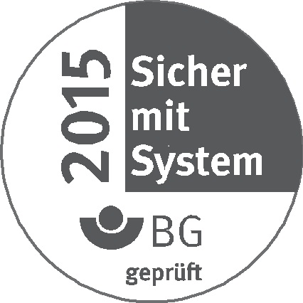 Zertifiziert im Bereich Arbeitssicherheit durch die BGHM